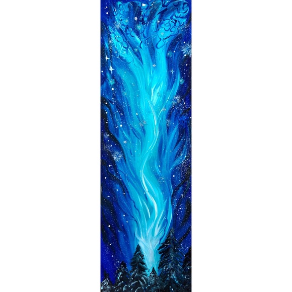 Starry Night Painting Handmade Original Abstract